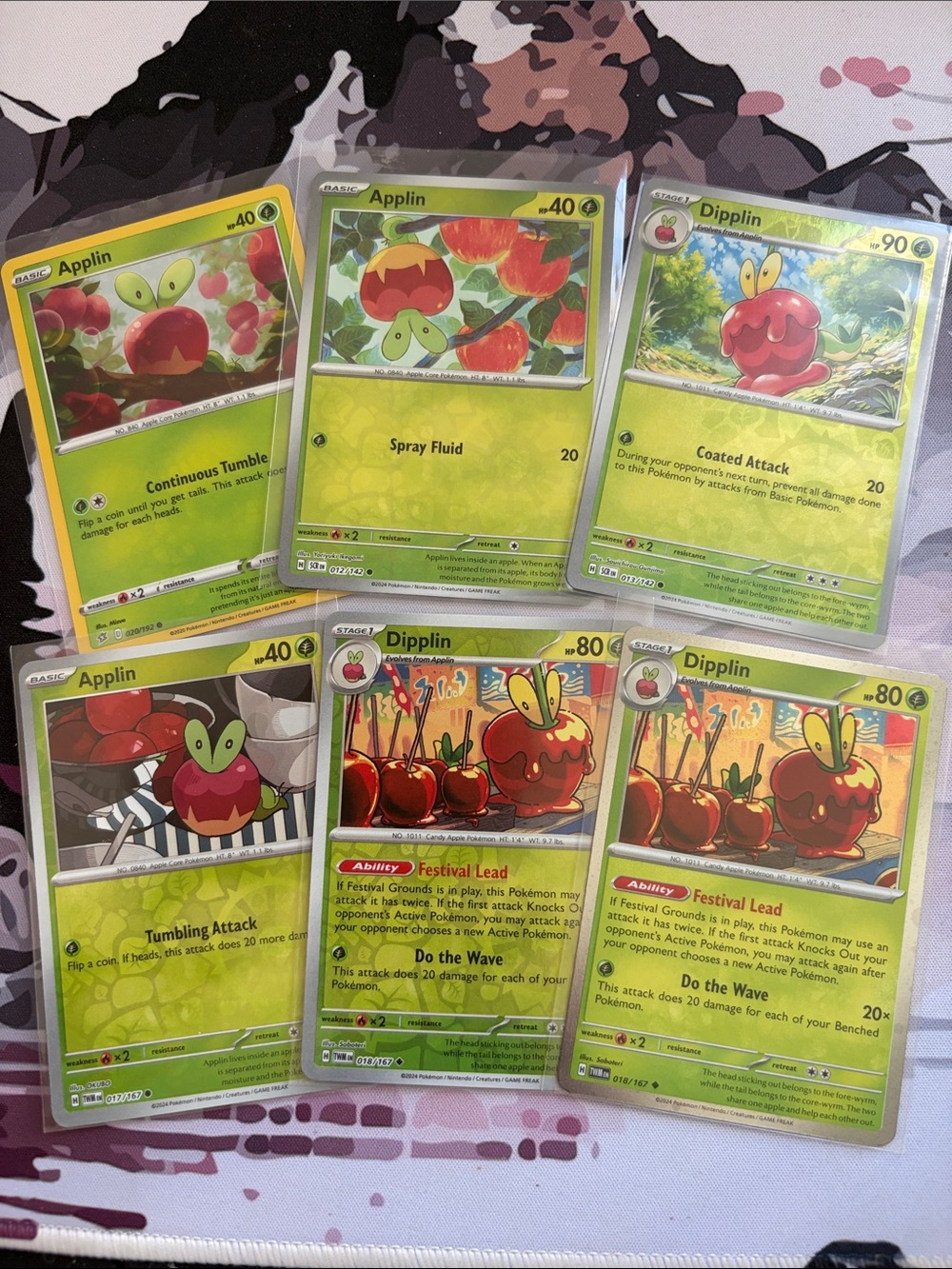 Applin & Dipplin Evolution Lot | 6 Holo Reverse Holo Pokémon Cards ✨5/$25✨